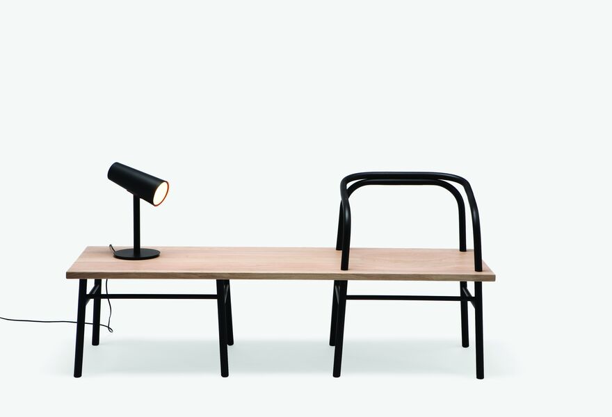 Industrial Facility Sam Hetch Table Bench Chair bench black C Peter Guenzel Established Sons MR